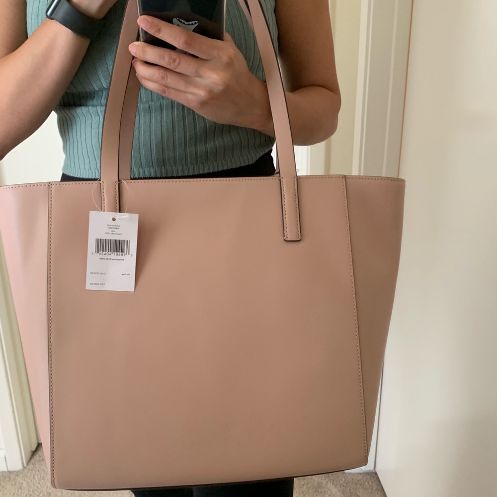 KATE SPADE MEDIUM TOTE ROSA ROSY CHEEKS SHOULDER - Picture 3 of 8